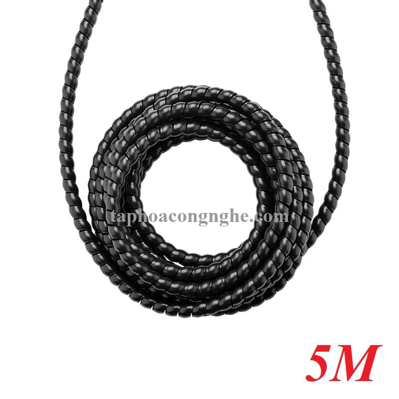 Ugreen 30821 5M Size 10mm màu Đen Dây ống xoắn PE bảo vệ cáp cao cấp LP122 30030821